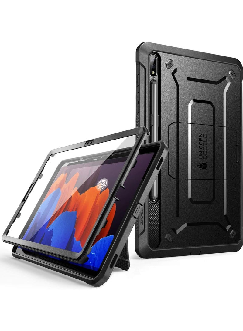 SupCase Unicorn Beetle Pro Series Case Designed for Samsung Galaxy Tab S7 Plus 12.4 inch 2020 Release, Support S Pen Charging with Built-in Screen Protector Full-Body Rugged Heavy Duty Case (Black) - Image 1
