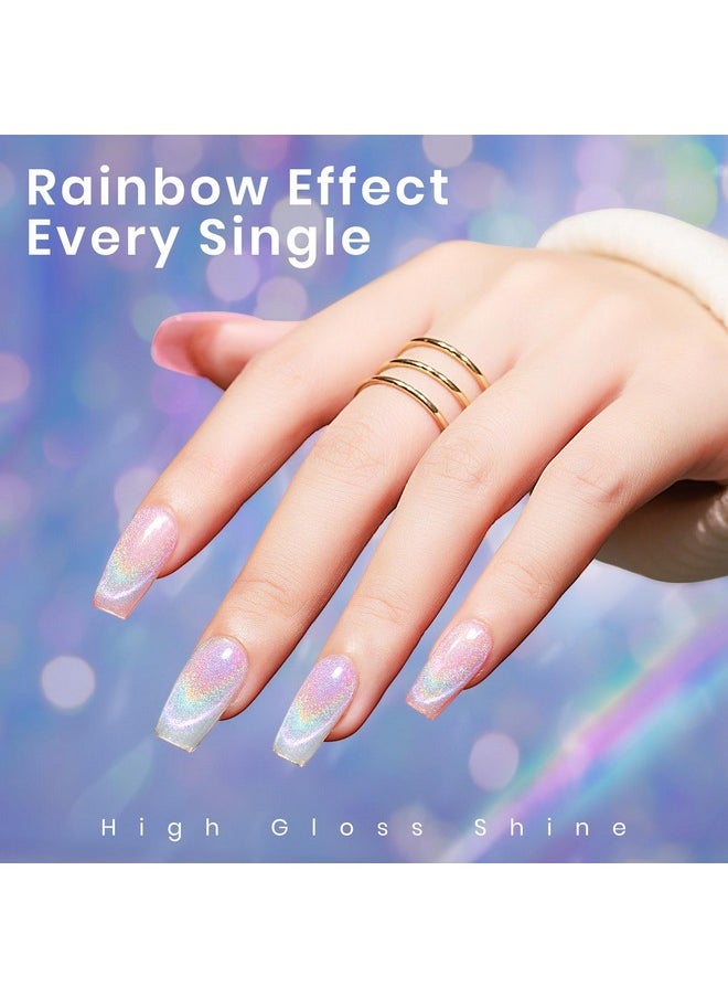 Cat Eye Gel Nail Polish Rainbow Cat Eye Holographic Glitter 9D Cateye Soak Off U V Led Gel Polish For Nail Salon Home Diy Manicure 12Ml - pzsku/Z4B4907F8612483552D8FZ/45/_/1721023608/884f868e-6fe0-469d-a4ab-46fc1aa6cb03