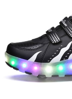 HUSK'SWARE Roller Skates Shoes Rechargeable Skates Shoes With Double Wheels Sport Sneaker Outdoor Luminous Shoes for LED Light Up Wheel Shoes for Kids  - Image 3