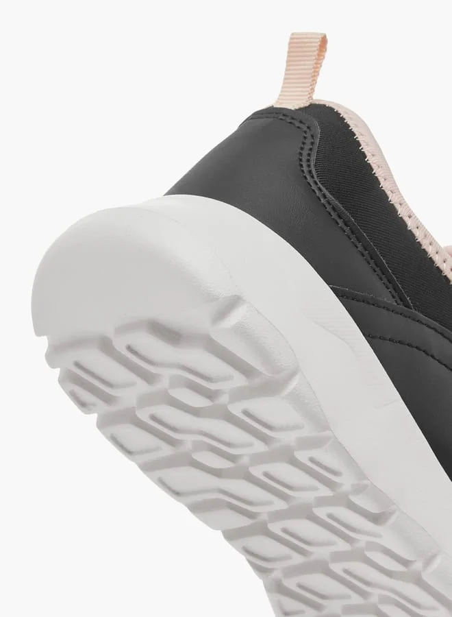 Oaklan by Shoexpress BLACK Girls by Shoexpress Logo Detail Slip-On Sports Shoes with Pull Tabs for Women | Best Price UAE