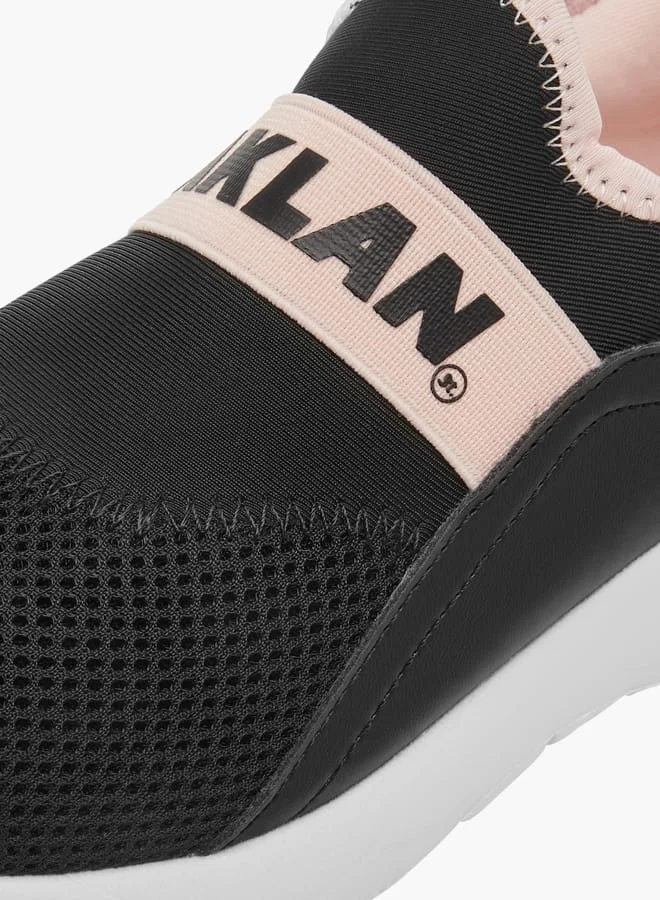 Oaklan by Shoexpress BLACK Girls by Shoexpress Logo Detail Slip-On Sports Shoes with Pull Tabs for Women | Best Price UAE