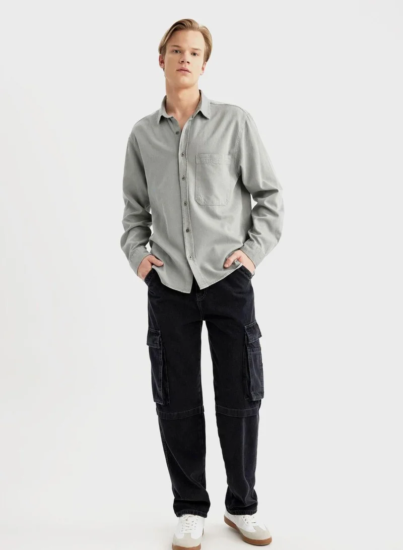 DeFacto  Man Oversize Fit Long Sleeve Shirt for Men | Best Price UAE