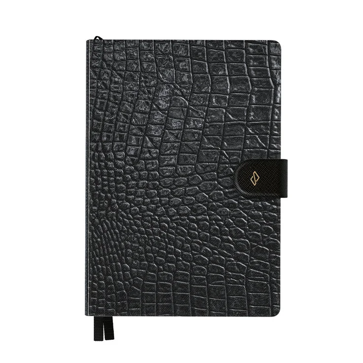 بورجا دفتر تخطيط بورجا  غير مؤرخ بلمسة الحاصد وإغلاق مغناطيسي - غلاف مقوى من جلد نباتي،  صفحة، ورق   جرام، ربط مسطح، جيب خلفي وعلامات شريطية