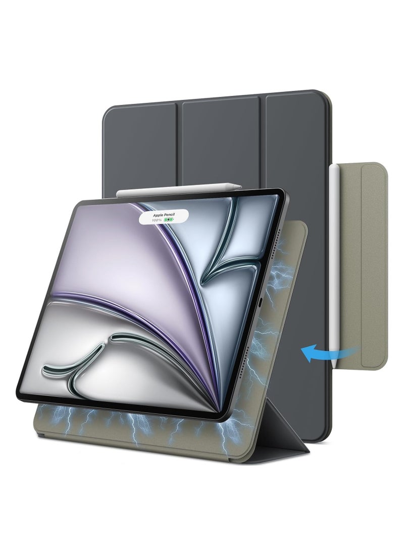 Protect PROTECT iPad Pro 11-inch (2024) Magnetic Cover | Trifold Stand | Auto Sleep/Wake | Silicone | Grey | Model: MIPADP11SBLK  - Image 1