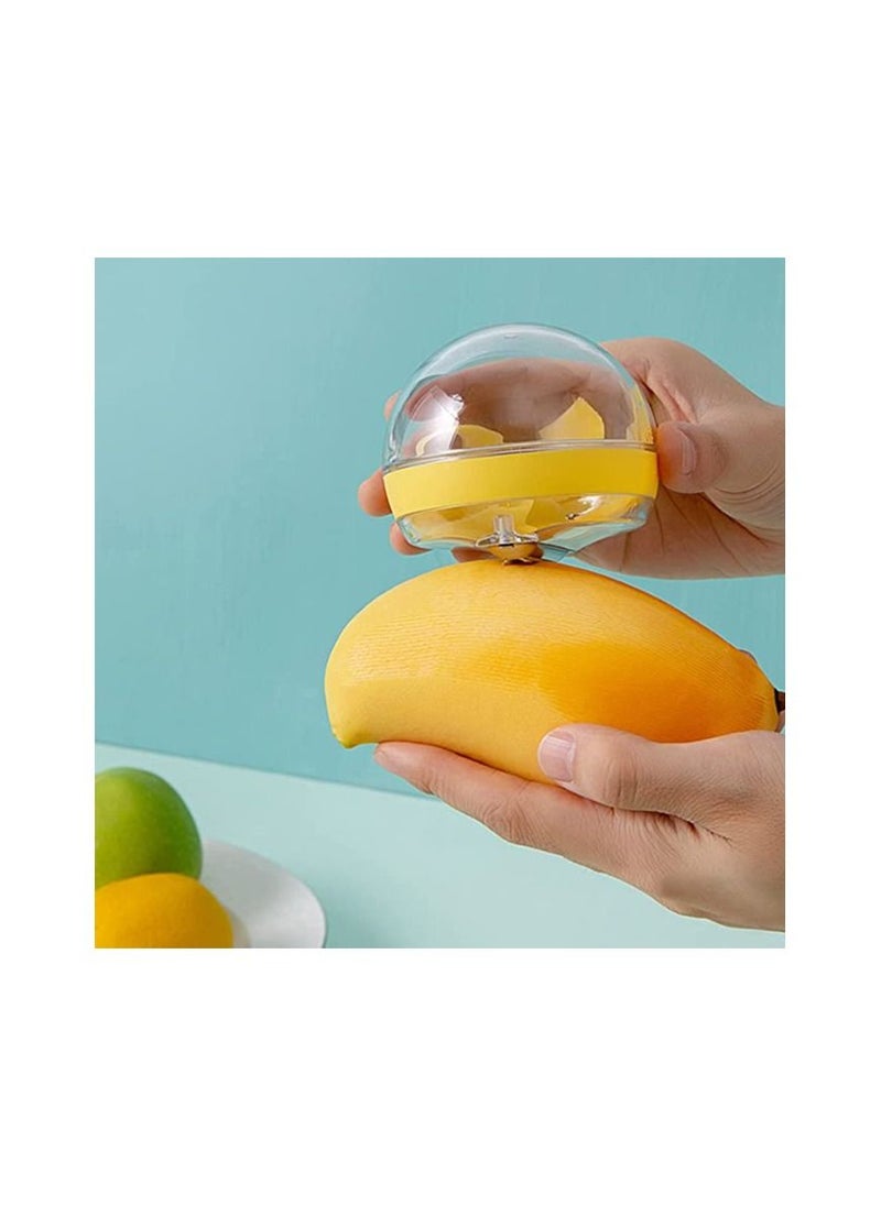 Spaceshoop - Round Peeler Multifunctional Stainless Steel Storage Type Peeling Knife Storage Peeler for Kitchen Vegetable Peeler with Container - Image 1