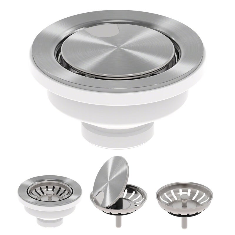 Kraus مجموعة تصريف KRAUS من الفولاذ المقاوم للصدأ مع غطاء FlipCap، ST-4 - Image 5