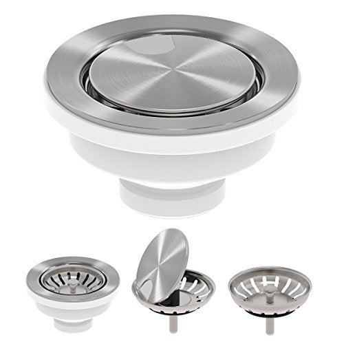 Kraus مجموعة تصريف KRAUS من الفولاذ المقاوم للصدأ مع غطاء FlipCap، ST-4 - Image 1