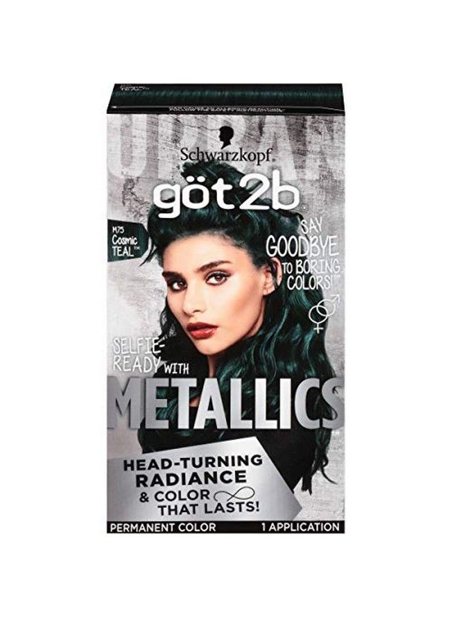 Got2b Schwarzkopf Got2B Metallics Permanent Hair Color M75 Cosmic Teal - Image 2