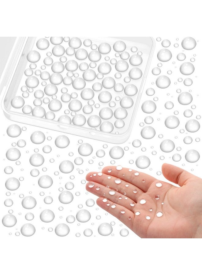 MIKIMIQI 700 Pcs Clear Dewdrop Water Droplets Embellishments Scrapbooking Card Making Supplies Resin Dewdrop Beads Embellishments Clear Waterdrop For Diy Crafts Paper Decor (Clear) - Image 1