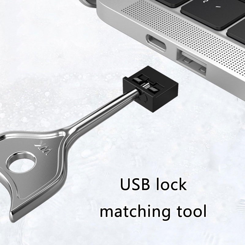 USB Port Blockers 2 Pieces Green Secure Data Protection for PC Laptop Notebook - Image 4