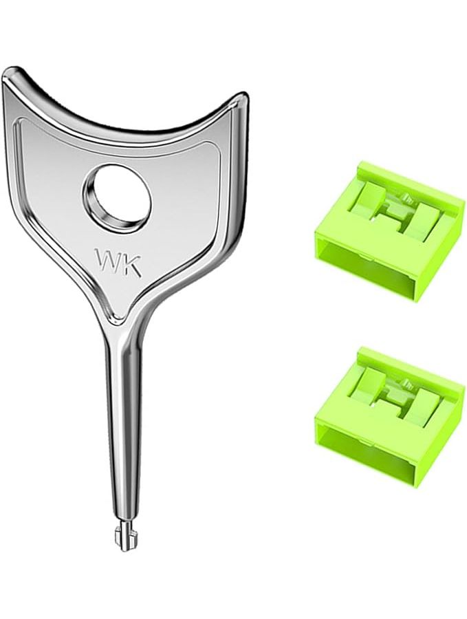 USB Port Blockers 2 Pieces Green Secure Data Protection for PC Laptop Notebook - Image 1