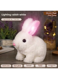 Generic Electronic Pet Toy Dog Cat Interactive Intelligent Robot Pets Smart Puppy Kitten Playmate Automatic Feeder-Color:Light Rabbit ]-Specifications:Naked  - Image 1