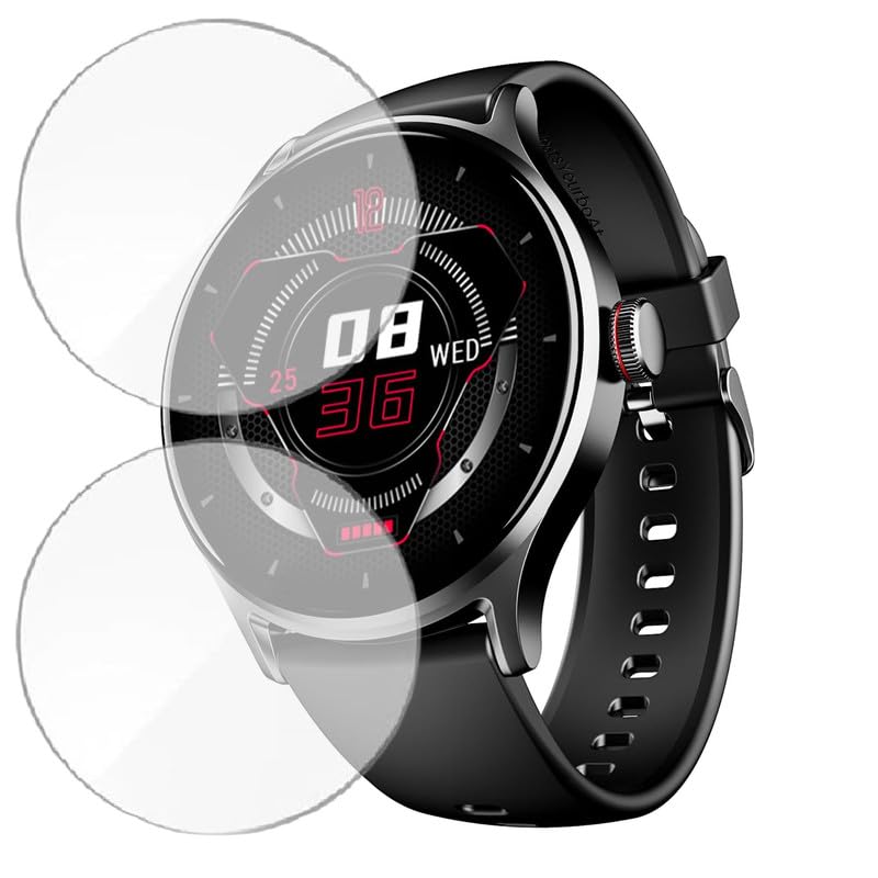 HELLOSCREEN 2-Pack | Screen Protector Guard for boAt Lunar Vista | 1.52 inch | Smartwatch - Flexible & Ultrathin TPU Film, Scratch Resistant, Bubble Free - Not Tempered Glass - Image 1