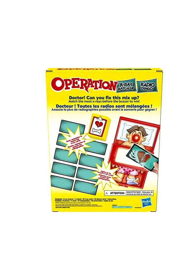 Hasbro/Disney - Operation X-Ray Match Up Board Game – Fun Interactive Skill & Learning Game for Kids Ages 4+ | Multicolor Educational Toy | Family Board Game for Children - Image 1