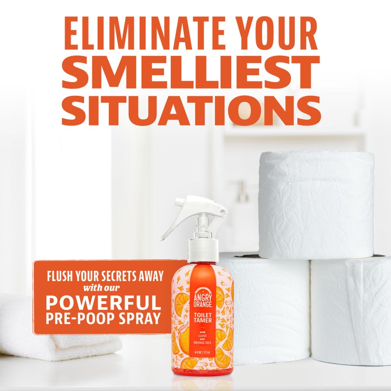 ANGRY ORANGE Toilet Tamer Bathroom Spray - Citrus Orange Spice - 6 oz - Image 3