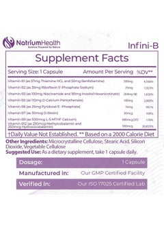 Nootropics Depot Nootropics Depot Infini-B Advanced B-Complex | Optimal Absorption & Bio-Availability | Enhanced Cognitive & Metabolic Support | 120 Capsules  - Image 2