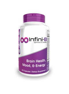 Nootropics Depot Infini-B Advanced B-Complex | Optimal Absorption & Bio-Availability | Enhanced Cognitive & Metabolic Support | 120 Capsules