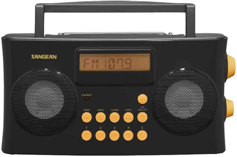 Sangean PR-D17 AM/FM-RDS Portable Radio Specially Designed for The Visually Impaired with Helpful Guided Voice Prompts, high Contrast Large Yellow Controls with Raised Symbols - Image 3