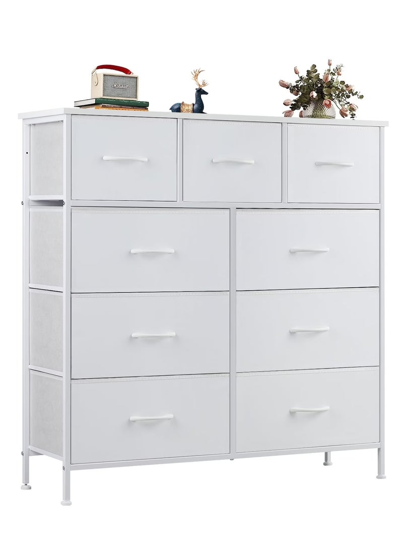 Gaayou 4-Layer Storage Cabinet with Drawers, 9-Drawer Fabric Dresser Storage Organizer, Fabric Storage Tower for Closet, Living Room, Hallway, Nursery - Image 1