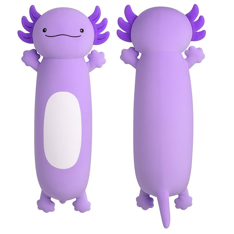Dalmao 36 inch Cute Giant Purple Axolotl Plush Soft Body Pillow Large Squishy Plushies Axolotl Stuffed Animals Toy Gifts for Kids Boys Girls Birthday Halloween Christmas - Image 3