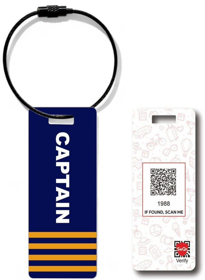 SeQR Airline Luggage Tags for Travel | Durable Waterproof Suitcase Bag Tags with Lost and Found Service| Personalized Travel Accessories for Airline Crew and Travelers|Made for Indian Airlines - Image 1