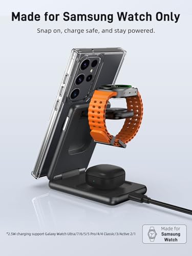 NeotrixQI Magnetic Charging Station for Samsung 3 in 1 MagSafe Wireless Charger for Samsung Galaxy S26 UltraS25S24Buds4 OneClick Ejection Watch Charger for Galaxy Watch Ultra876 Travel Essentials - Image 3
