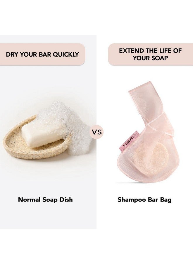 Kitsch Kitsch Bar Soap Saver Bag - Recycled Mesh Beauty Bar Soap Pouch for Body Wash, Conditioner & Shampoo Bars, Soap Savers Holder to Preserve Bar Soap, Eco-Friendly, Patented Soap Bag - Blush - Image 5