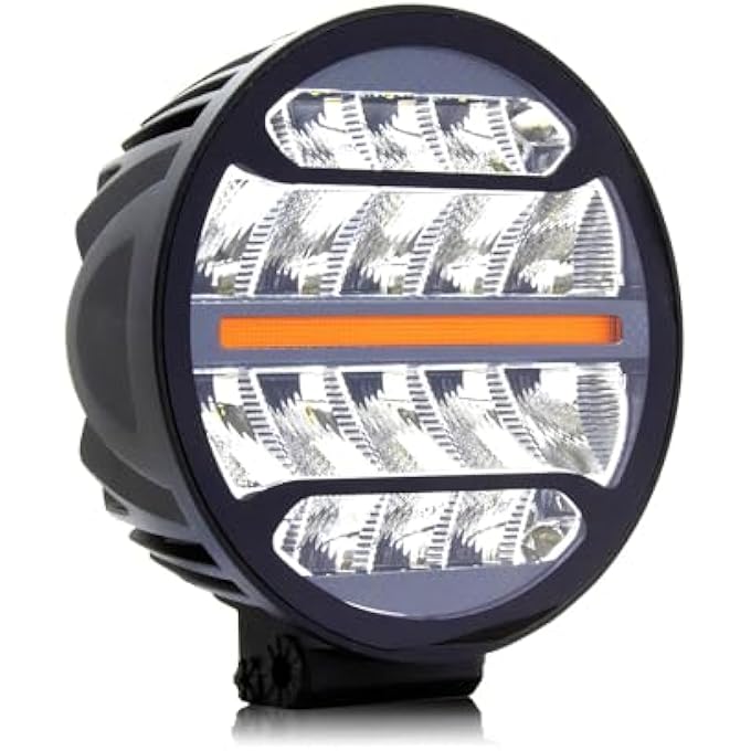 توبيز Td0390D مصابيح قيادة دائرية مقاس 7 بوصات مع ضوء نهاري أبيض كهرماني - Image 2