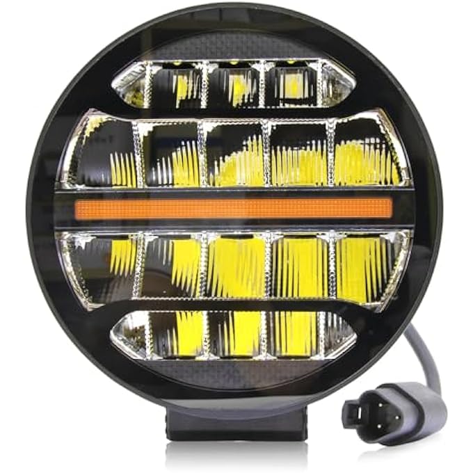 توبيز Td0390D مصابيح قيادة دائرية مقاس 7 بوصات مع ضوء نهاري أبيض كهرماني - Image 4