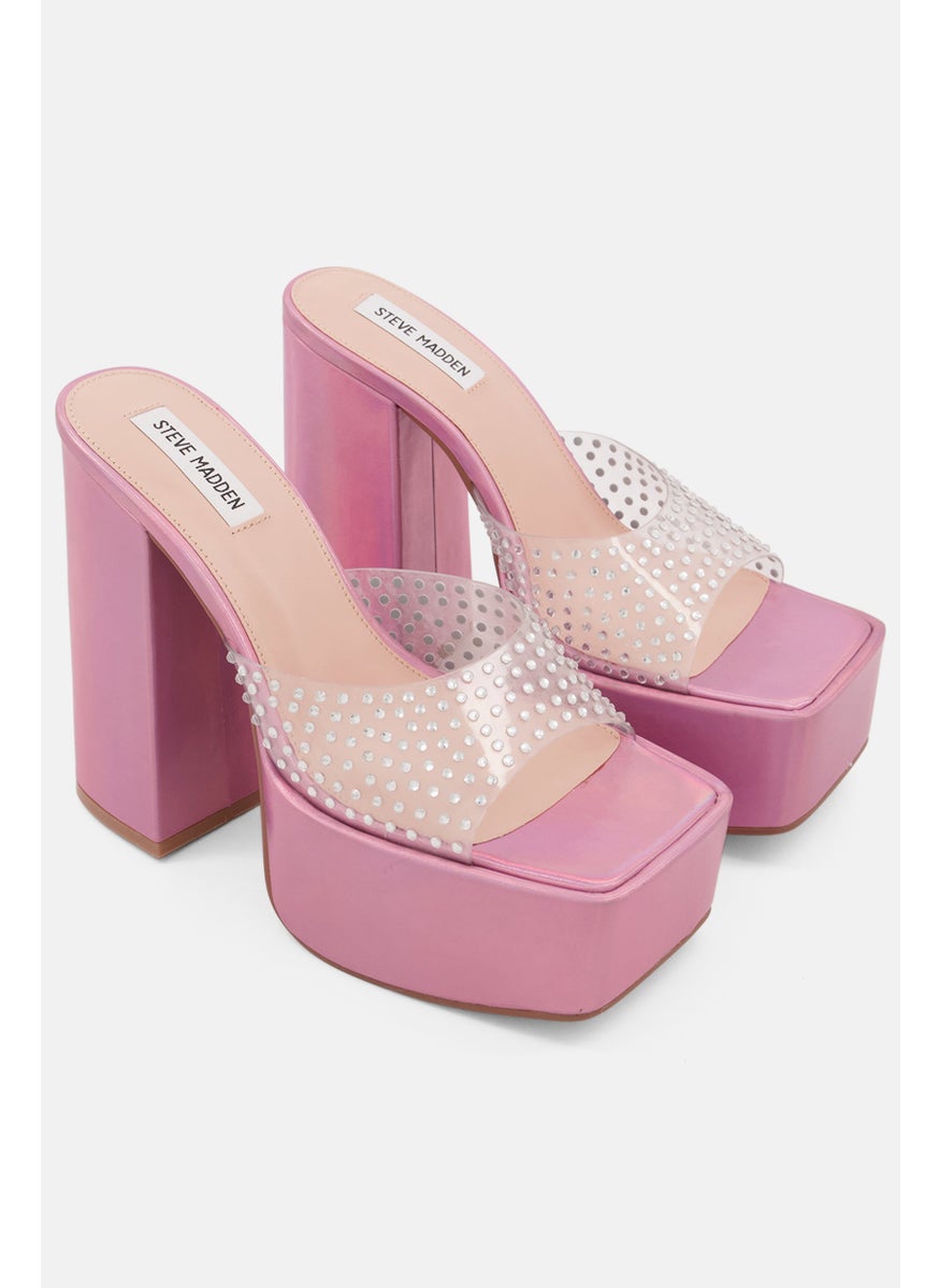 STEVE MADDEN - Women Ruby Slip On Sandals, Pink - Image 1