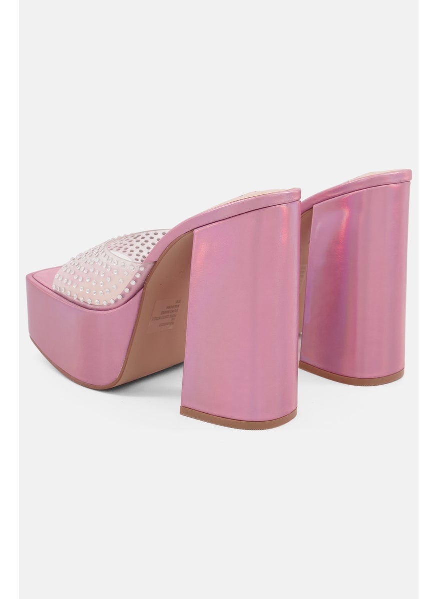 STEVE MADDEN - Women Ruby Slip On Sandals, Pink - Image 1