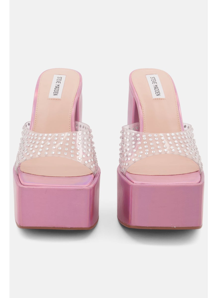 STEVE MADDEN - Women Ruby Slip On Sandals, Pink - Image 1
