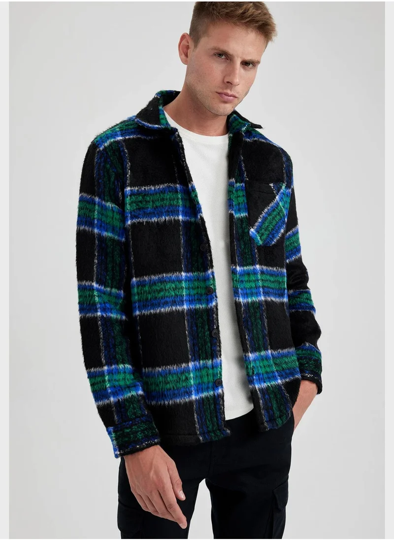 DeFacto Checked Pocket Jacket