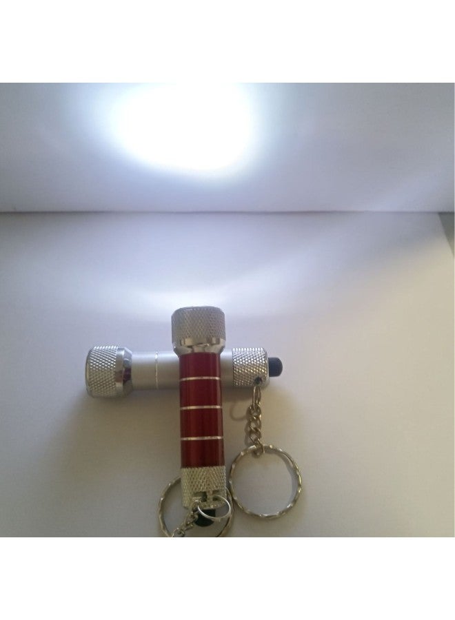 Aluminum Alloy 5LED Portable Small Flashlight Mini Travel Convenient Keychain Light Manufacturers Wholesale-Color:Blue  - Image 5