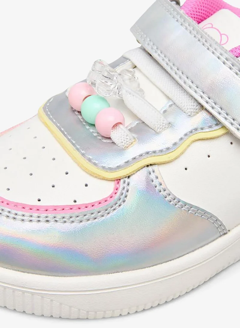 Flora Bella By Shoexpress SILVER Flora Bella Girls Hook and Loop Ankle Sneakers for Women | Best Price UAE