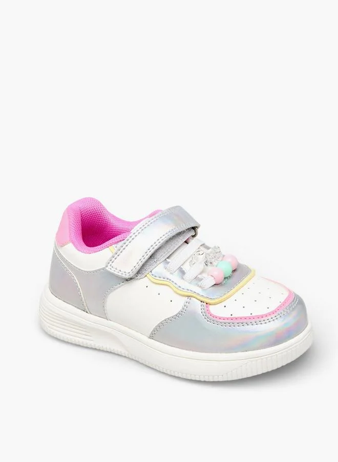 Flora Bella By Shoexpress Girls Hook And Loop Ankle School Sneakers