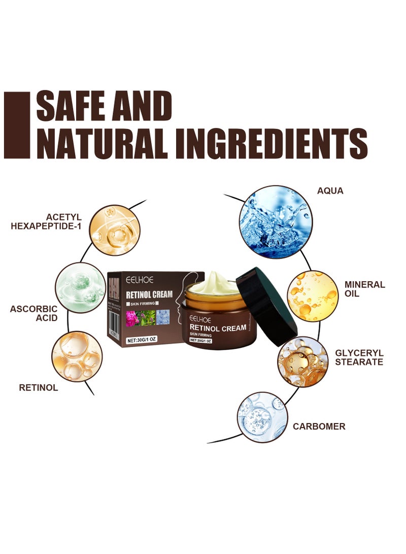 EELHOE Retinol Cream, Ant-Aging Wrinkle Firming Cream, Retinol Firming and Revitalizing Cream 30g - Image 4