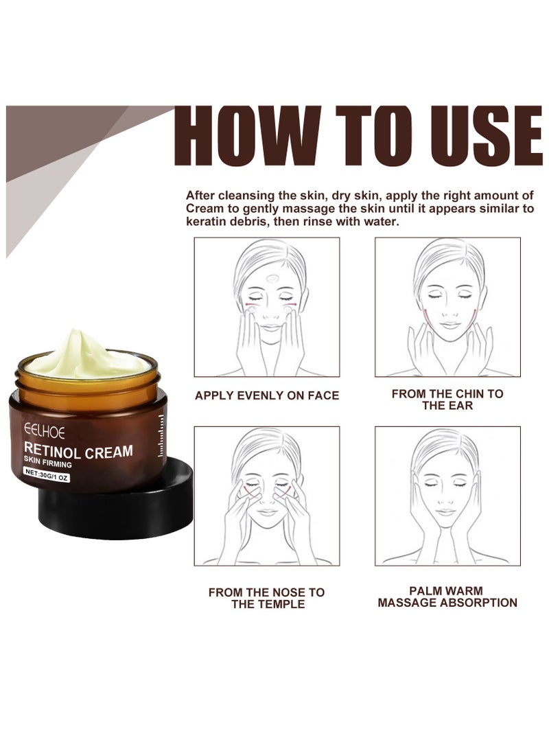 EELHOE Retinol Cream, Ant-Aging Wrinkle Firming Cream, Retinol Firming and Revitalizing Cream 30g - Image 5