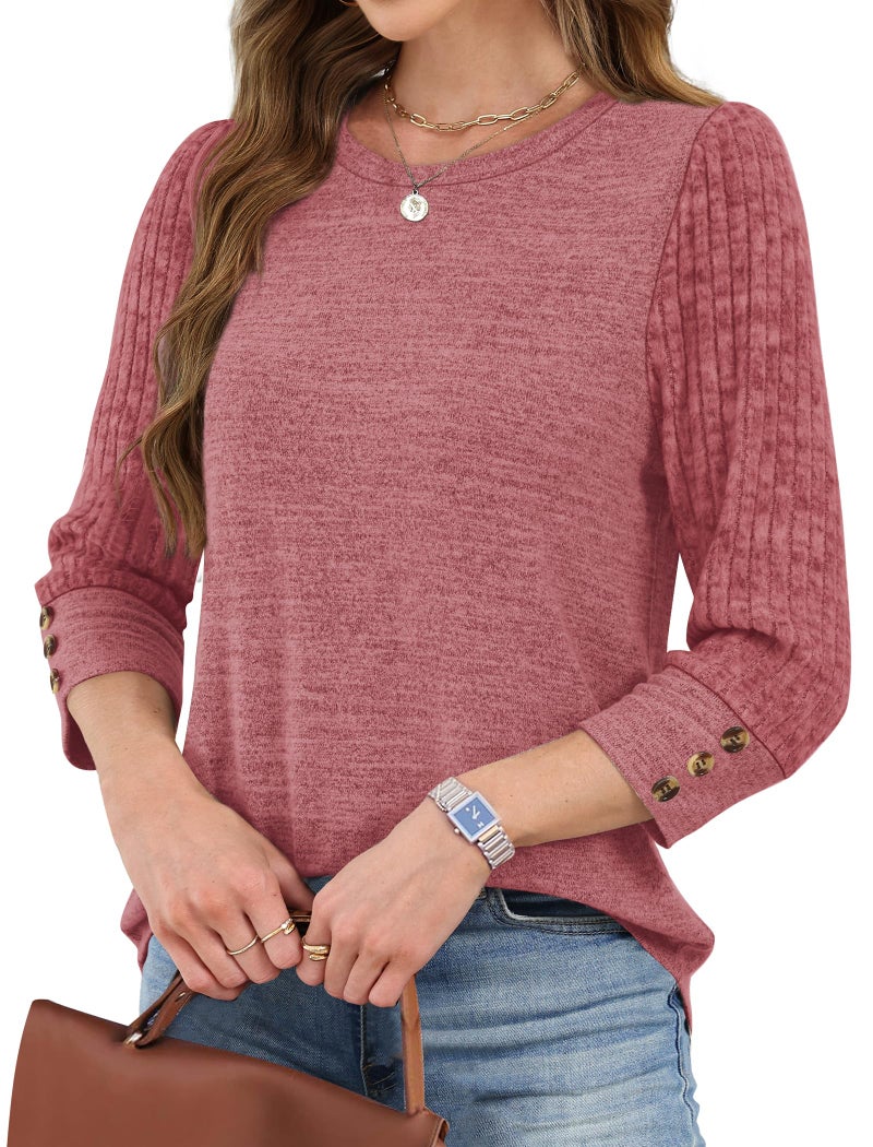 WIHOLL Womens Tops Shirts Plus Size Clothes for Women Fashion Winter Clothing Business Casual Comfiest Airport Outfits Fall Clothes Dressy Tunics Sweaters Travel Maternity - Image 3