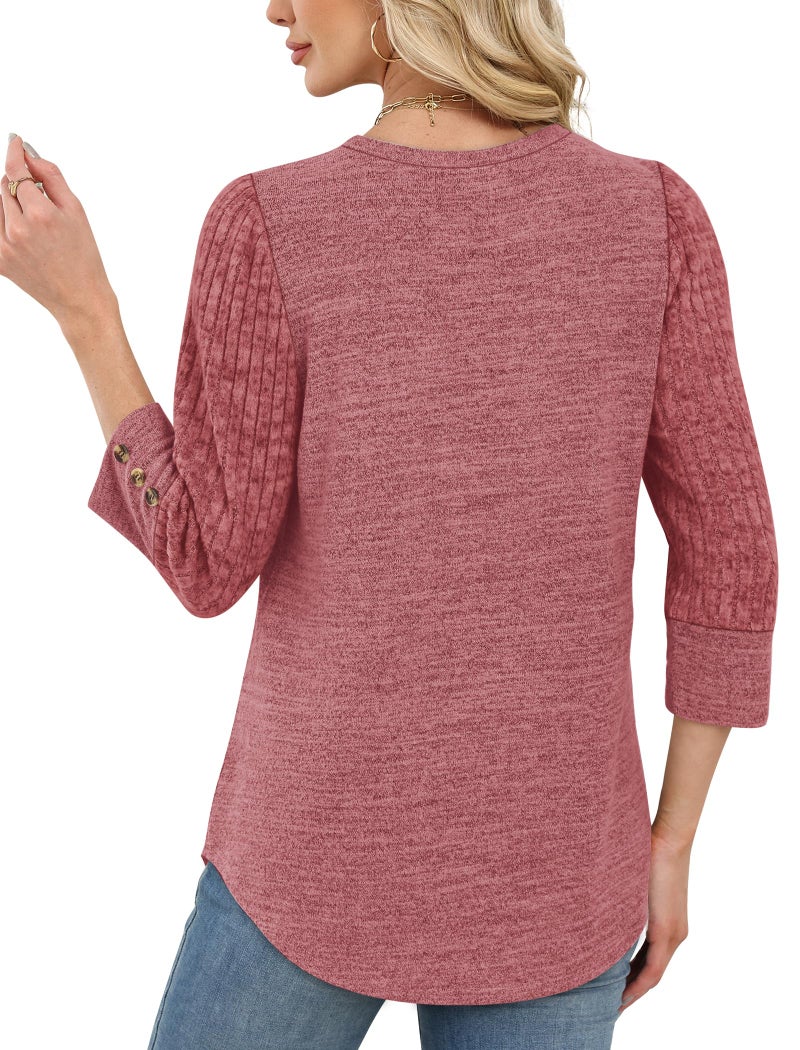 WIHOLL Womens Tops Shirts Plus Size Clothes for Women Fashion Winter Clothing Business Casual Comfiest Airport Outfits Fall Clothes Dressy Tunics Sweaters Travel Maternity - Image 5