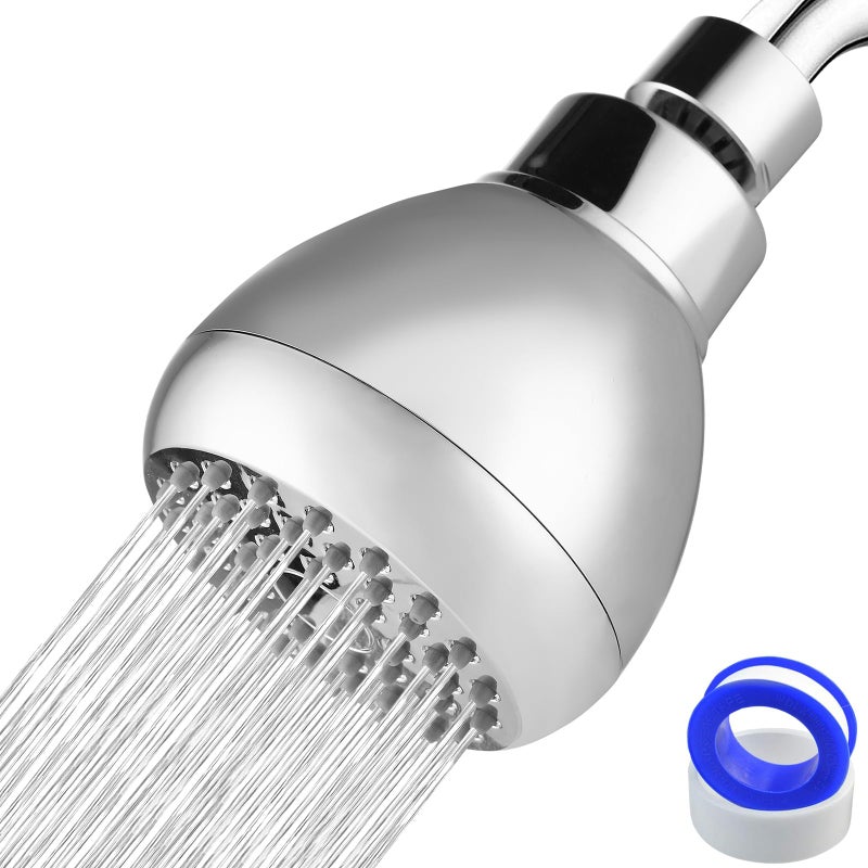 Nuodan High Pressure Shower Head - Powerful Bathroom Pressure Boosting Showerhead - Perfect Universal Replacement for Rain Shower Heads(Chrome) - Image 1
