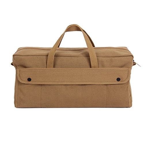 Rothco Canvas Jumbo Mechanic Tool Bag, Coyote Brown - Image 1