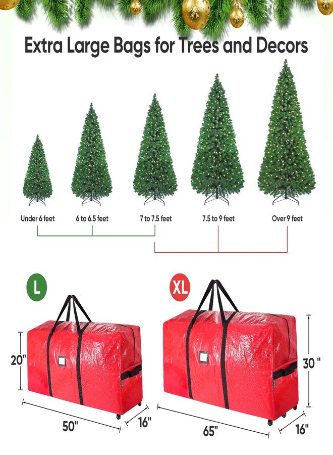 BALEINE 7.5 ft Rolling Christmas Tree Storage Bag, 2 Swivel Wheels for Easy Moving, Heavy Duty Extra Large Artificial Christmas Tree Bag with Reinforced Carry Handles and Fixed Buckle (Black) - Image 5