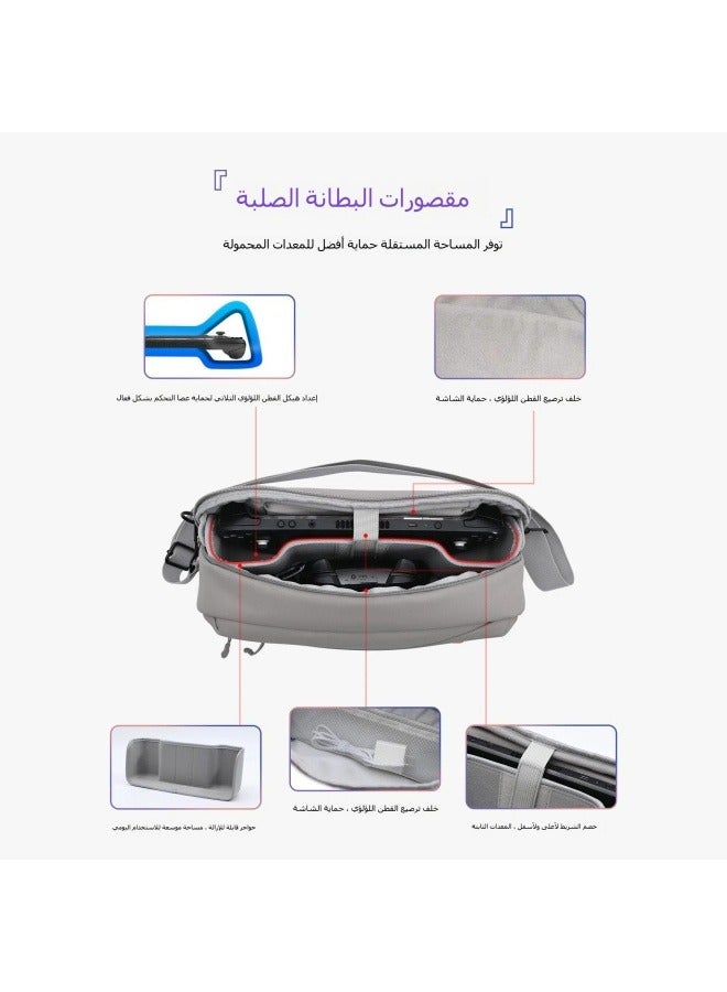 Steam Deck Crossbody Case, Switch/ROG Hardshell Lined Organizer - Image 4