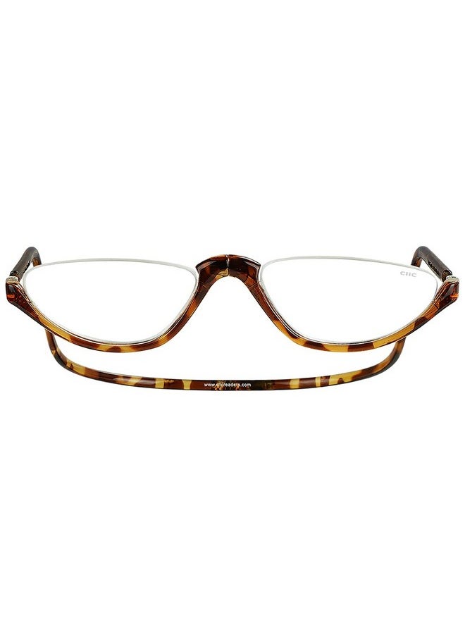 clic - Magnetic Reading Glasses Computer Readers Adjustable Temples Sonoma (Lxl Tortoise 2.50 Magnification) - Image 1