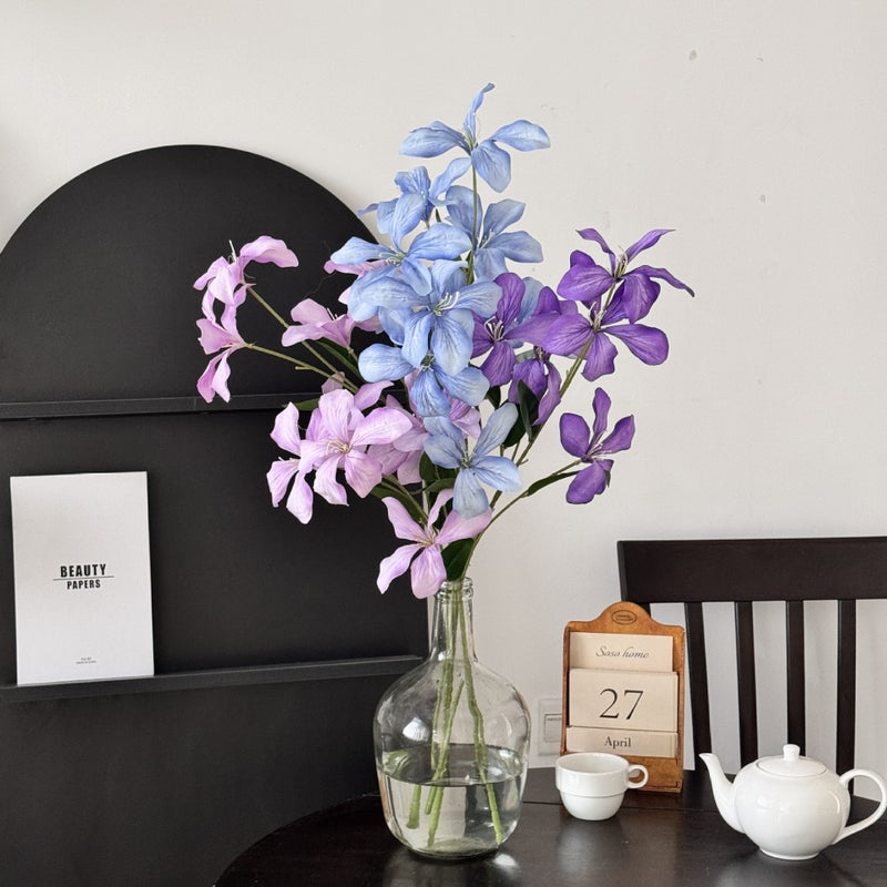 Oil Painting Wind Flaming Orchid Artificial Flowers Fake Flowers Home Living Room Decoration Wedding Auditorium Garden Set Shop Window Decoration - Image 2