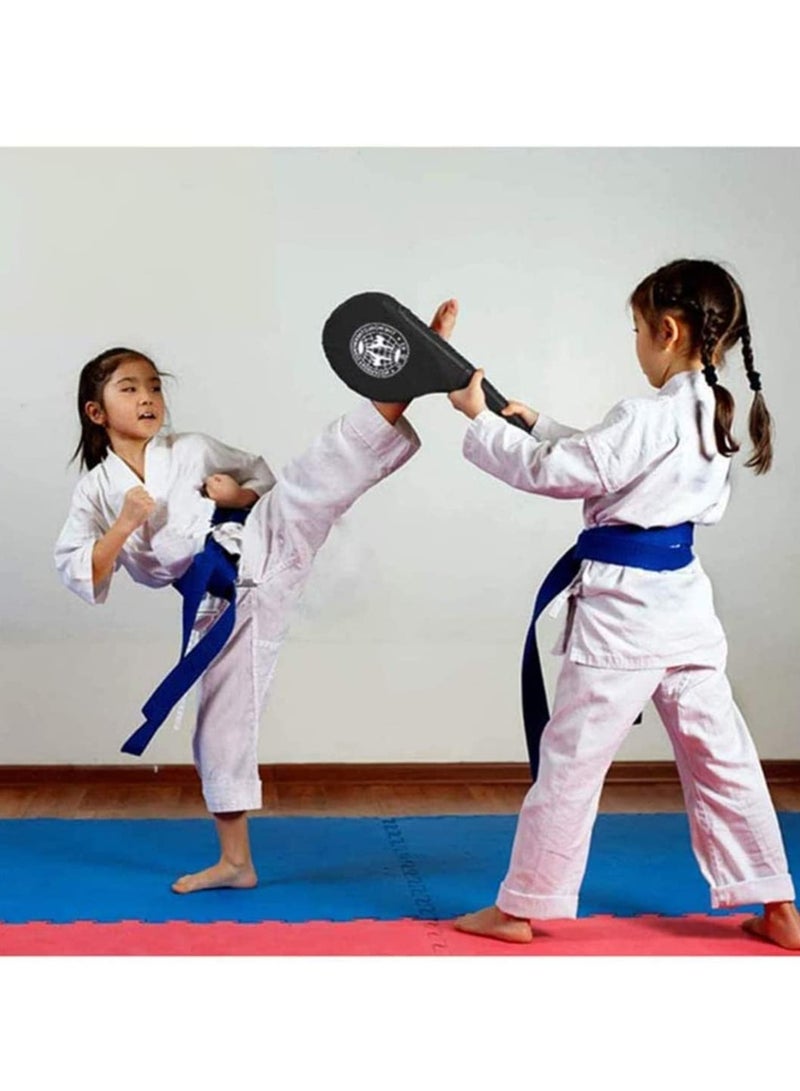 Barakah زوج واحد من هدف حقيبة الملاكمة للأقدام تايكوندو ركلة مزدوجة للتدريب للبالغين والأطفال وسادة هدف تايكوندو كاراتيه MMA كيك بوكسينغ هدف وسادة معدات تدريب سيف اللعب للياقة البدنية المنزلية وصالة الألعاب الرياضية - Image 5