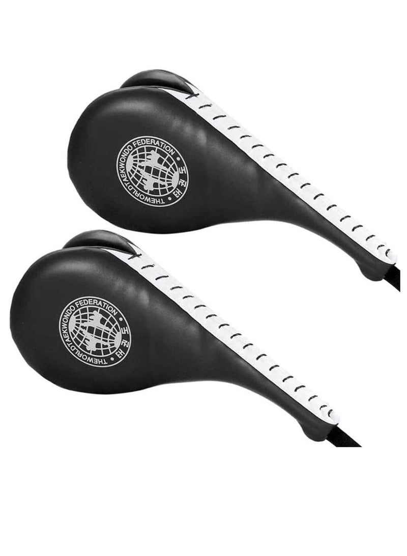 Barakah زوج واحد من هدف حقيبة الملاكمة للأقدام تايكوندو ركلة مزدوجة للتدريب للبالغين والأطفال وسادة هدف تايكوندو كاراتيه MMA كيك بوكسينغ هدف وسادة معدات تدريب سيف اللعب للياقة البدنية المنزلية وصالة الألعاب الرياضية - Image 1