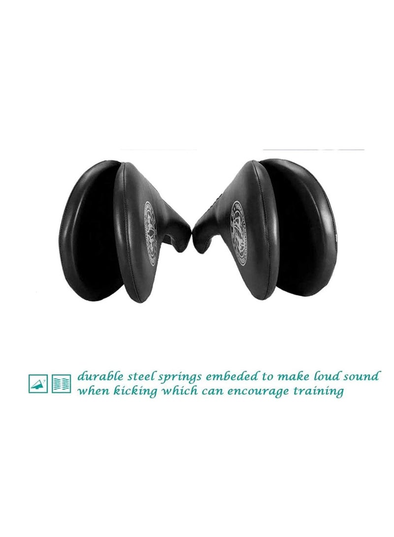 Barakah زوج واحد من هدف حقيبة الملاكمة للأقدام تايكوندو ركلة مزدوجة للتدريب للبالغين والأطفال وسادة هدف تايكوندو كاراتيه MMA كيك بوكسينغ هدف وسادة معدات تدريب سيف اللعب للياقة البدنية المنزلية وصالة الألعاب الرياضية - Image 3