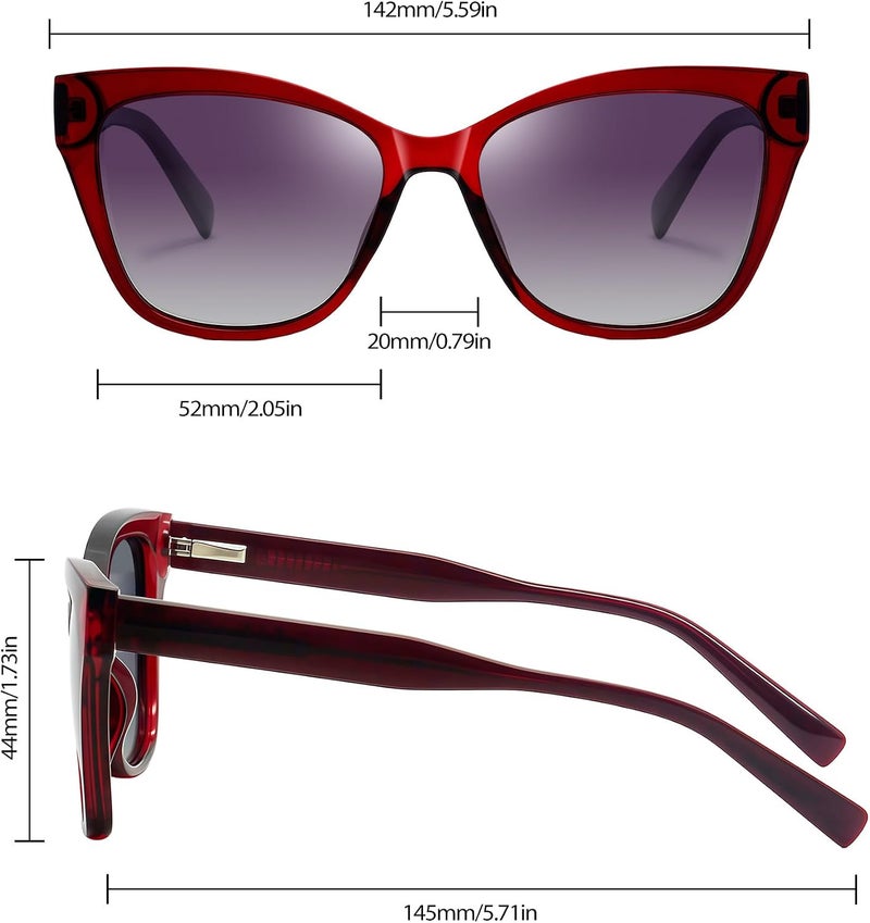 Joopin Sunglasses Women Polarized Cat Eye UV Protection TR90 Big Frame Shades Lady Sunglass Trendy Vintage Oversized Sun Glasses - Image 4